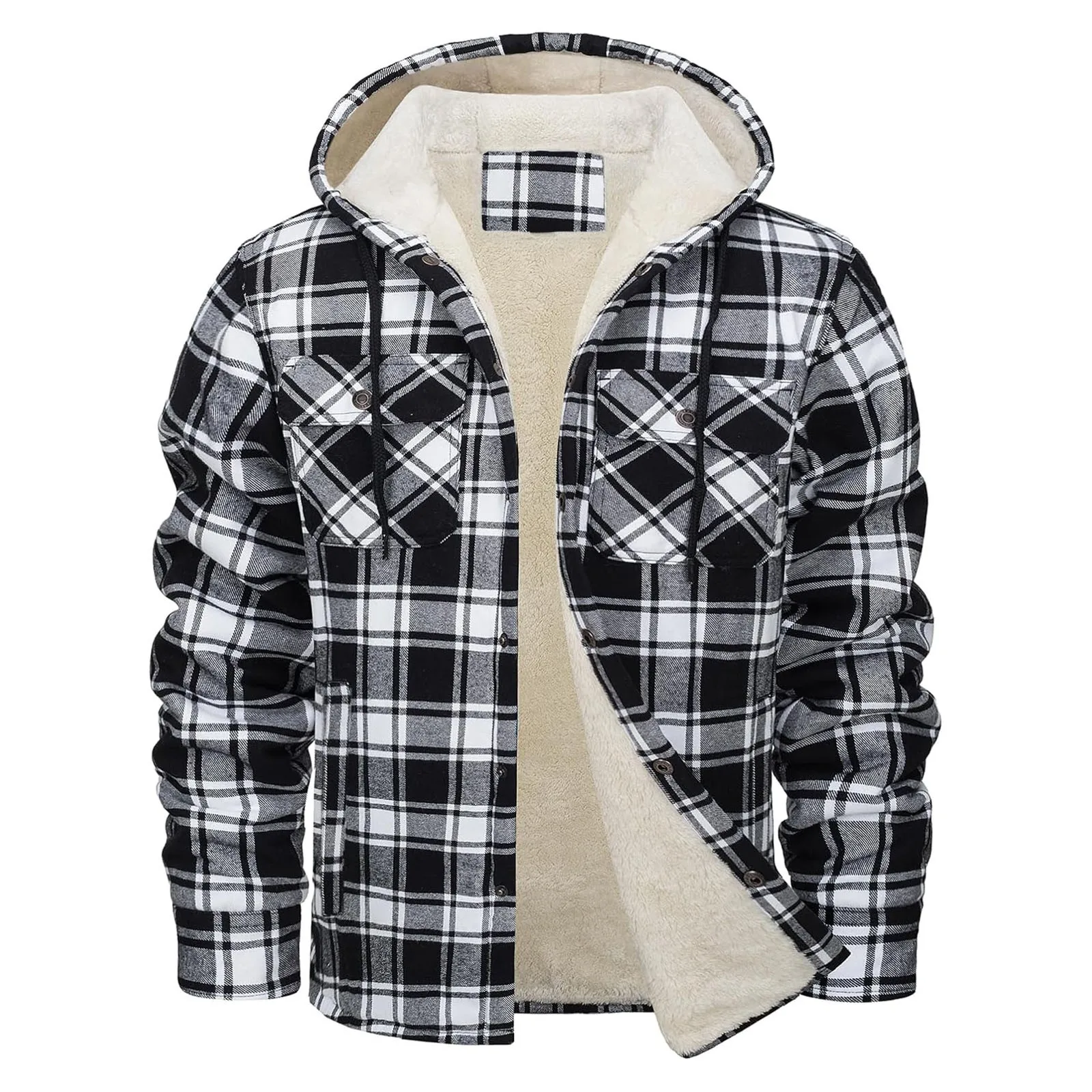 Thick Warm Flannel Hooded Jack - đánh giá và giá Flannel Shirt Lined