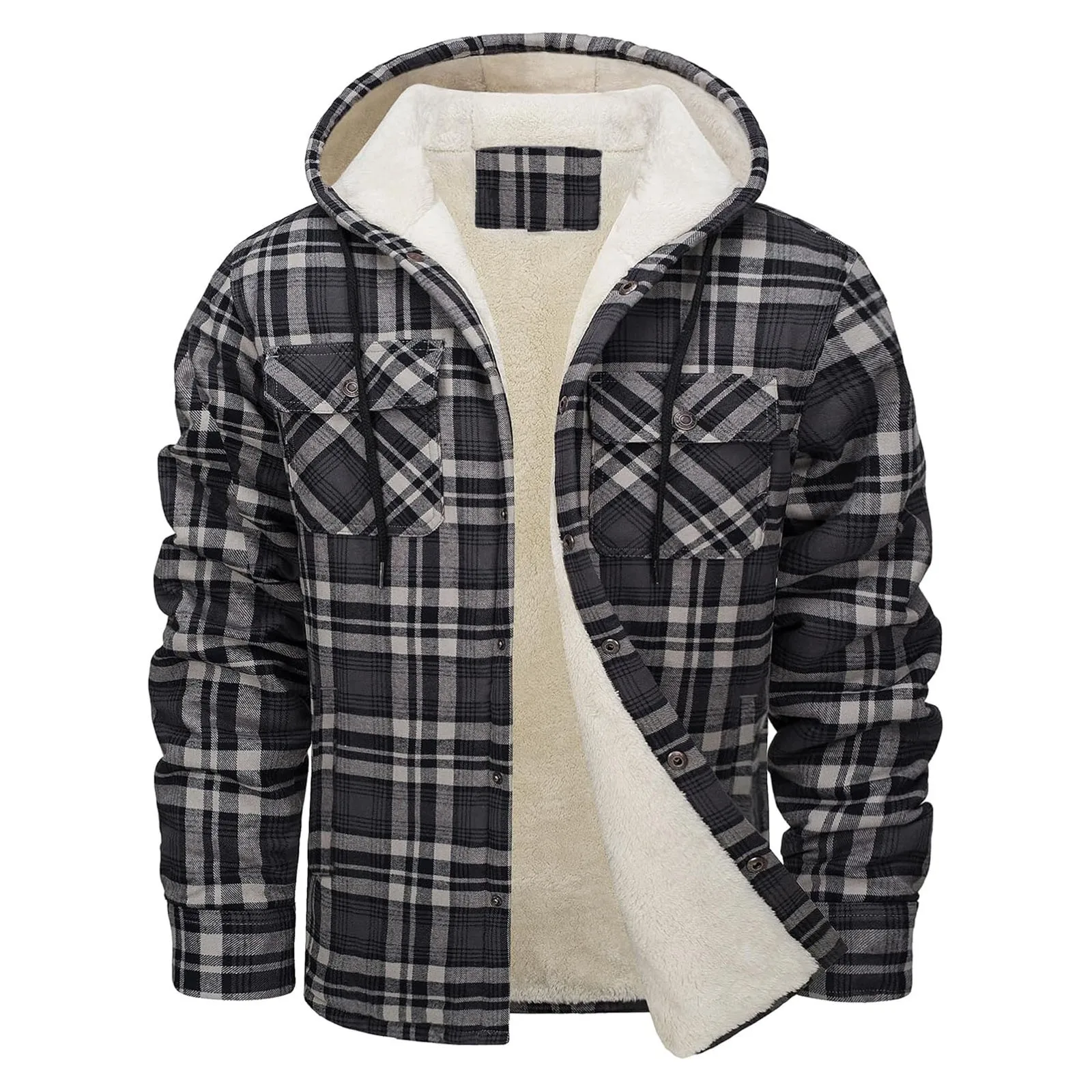 Thick Warm Flannel Hooded Jack - đánh giá và giá Flannel Shirt Lined
