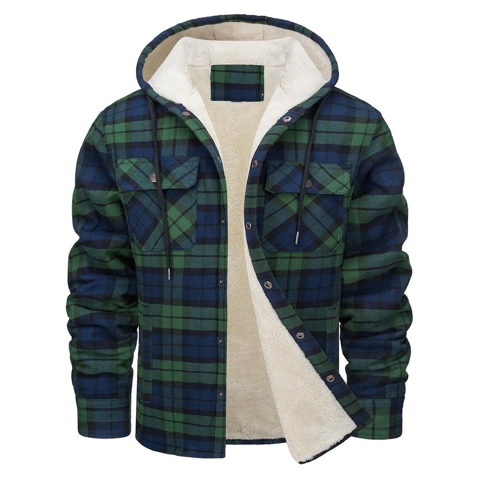 Thick Warm Flannel Hooded Jack - đánh giá và giá Flannel Shirt Lined