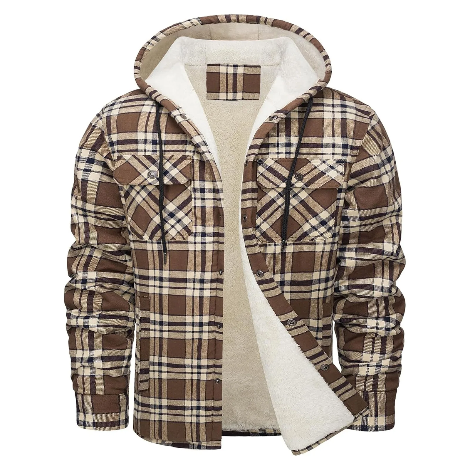 Thick Warm Flannel Hooded Jack - đánh giá và giá Flannel Shirt Lined