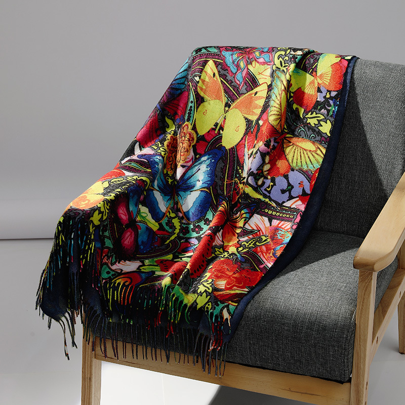 Luxury Brand Oil Painting Cash - đánh giá và giá Wool Scarf Men