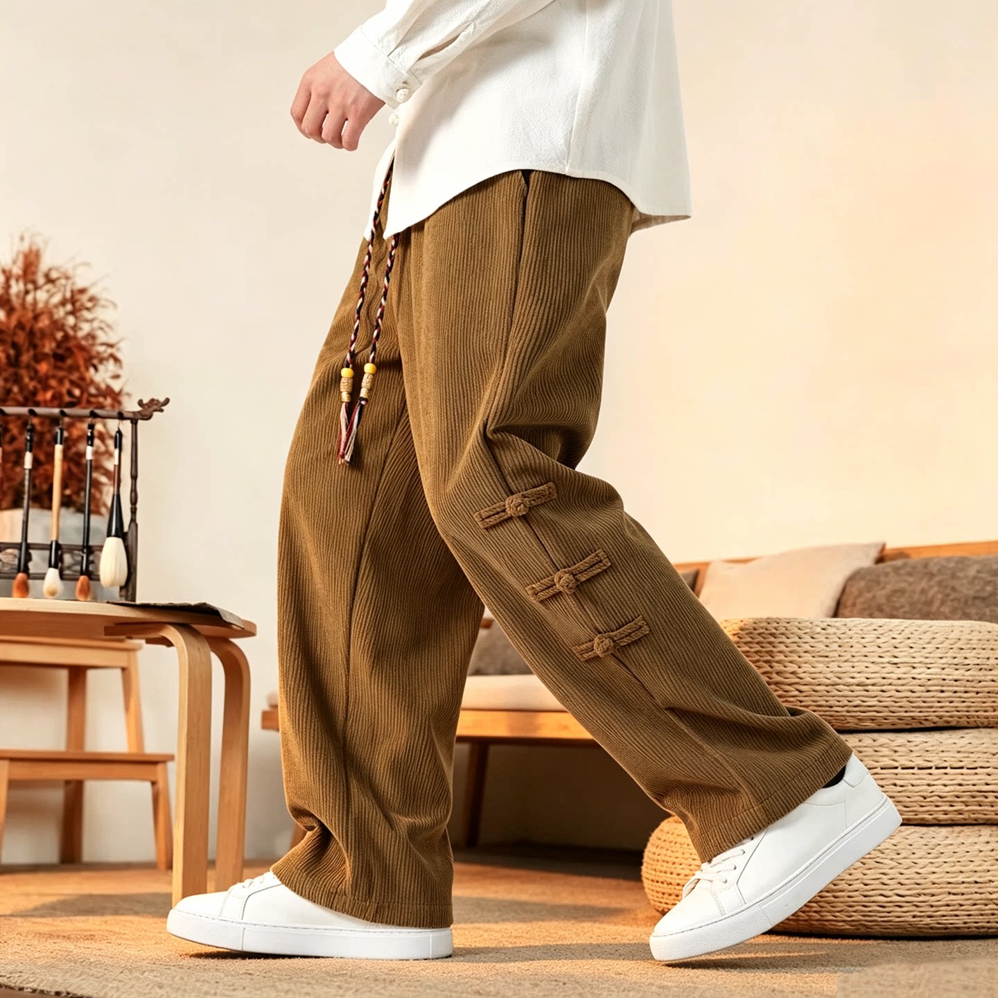 Pants Men Brand New Autumn War - đánh giá và giá Corduroy Pant Warm