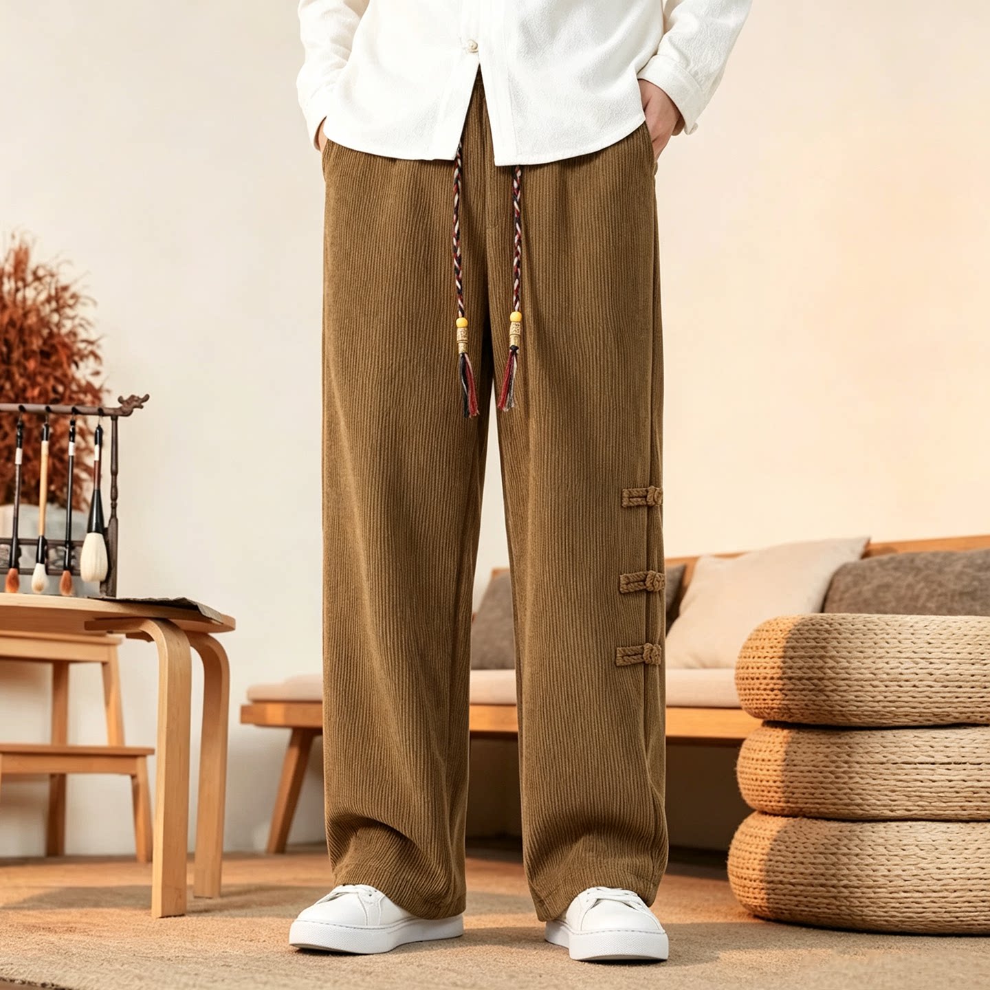 Pants Men Brand New Autumn War - đánh giá và giá Corduroy Pant Warm