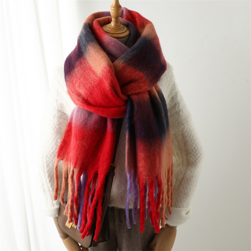 New Autumn Winter Grid Scarf W - đánh giá và giá Wool Scarf Men