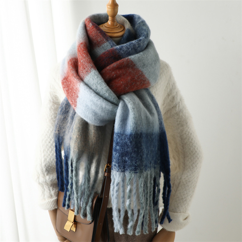 New Autumn Winter Grid Scarf W - đánh giá và giá Wool Scarf Men